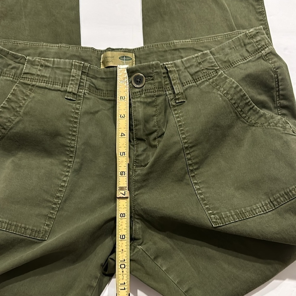 Old Navy Olive Green straight leg Chino pants size 10 short - Picture 7 of 9
